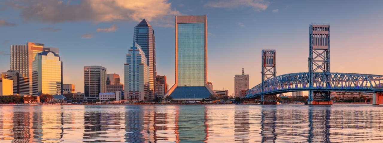 The skyline of Jacksonville, Florida